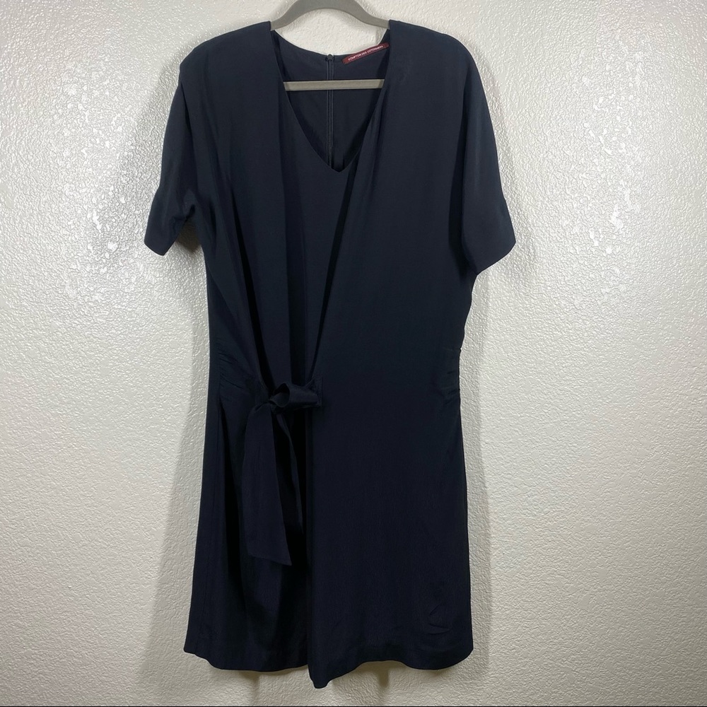 Comptoir des Cotonniers Side Wrap Shift Dress Black